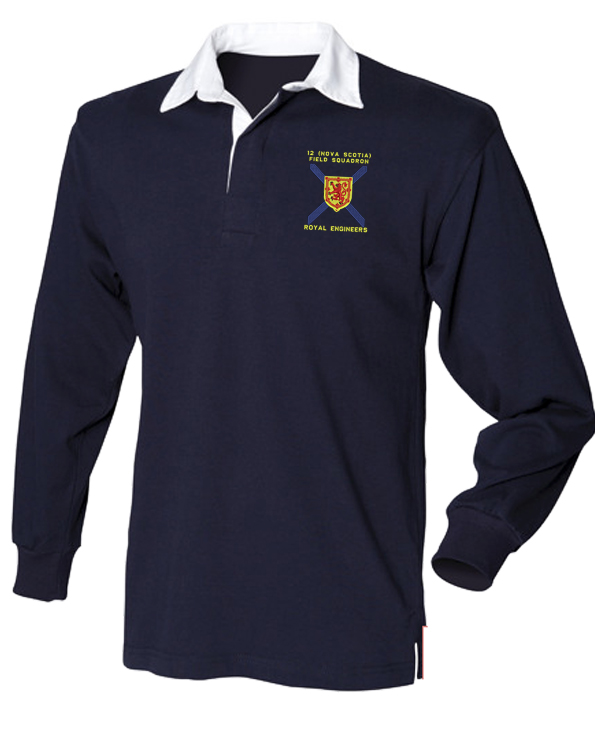 12 Nova Scotia Fld Sqn Embroidered Plain Rugby Shirt