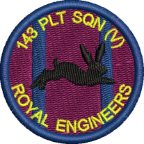 143 Plant Squadron RE embroidered Badge