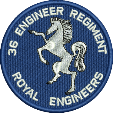 36 Engr Regt Embroidered Badge