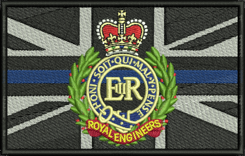 Sapper Blue Line Embroidered Badge