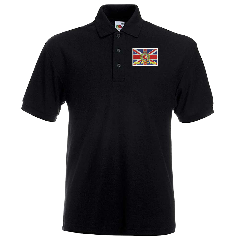 Union Jack Flag/RE Embroidered Polo Shirt