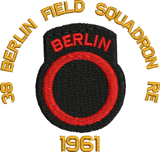 38 Berlin Fd Sqn Embroidered Polo Shirt (SMALL, BLACK)