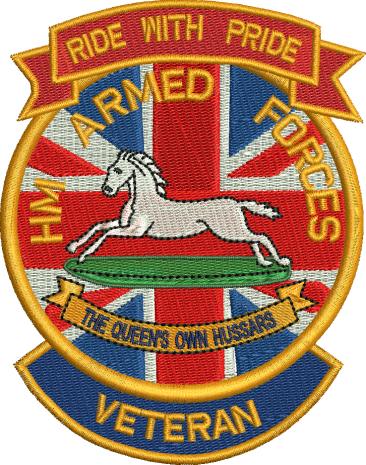 Ride Pride Hussars Embroidered Badge Small