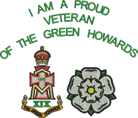 Im Proud Green Howards embroidered t shirt (SMALL, BLACK)