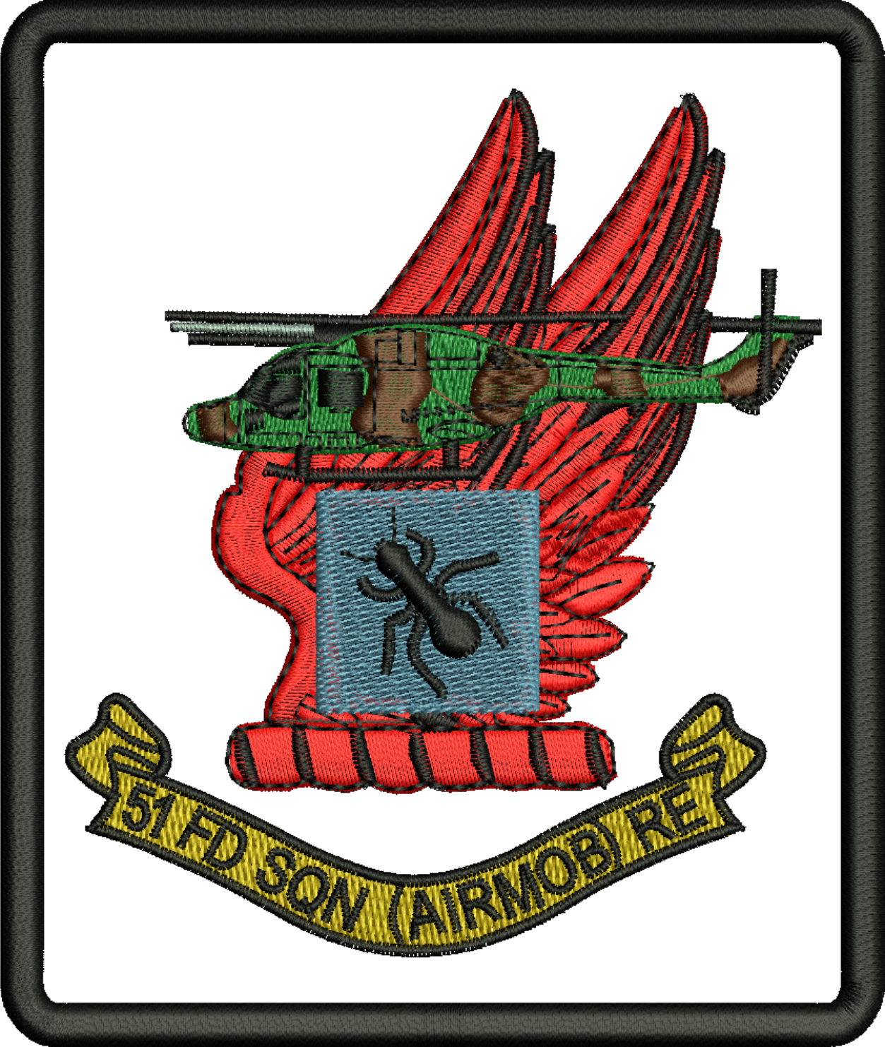 51 FD SQN (AIRMOB) RE Embroidered Badge 4.5