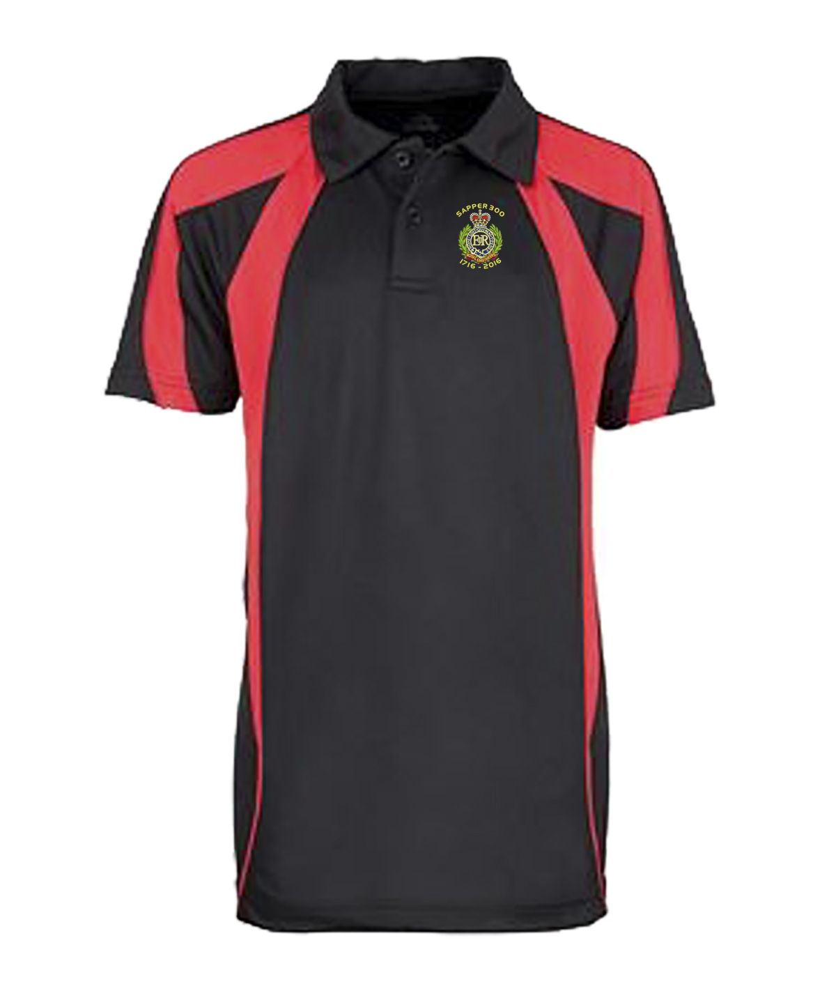 300 Rhino Embroidered Rugby Shirt SMALL RED
