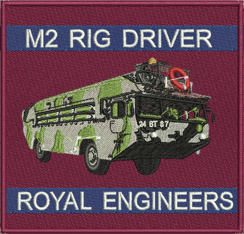 M2 RIG DRIVER Embroidered Badge 4.5