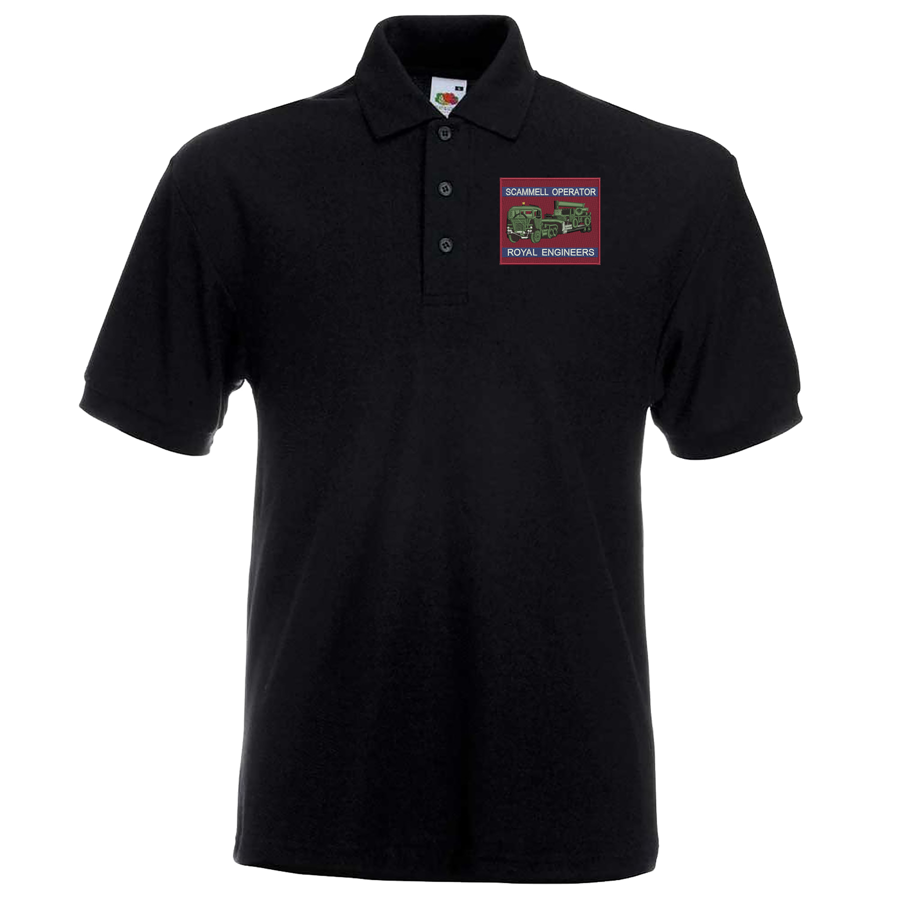 Scammell Operator Embroidered polo shirt SMALL BLK