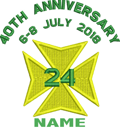 24 (40th Anniversary) Embroidered Polo shirt
