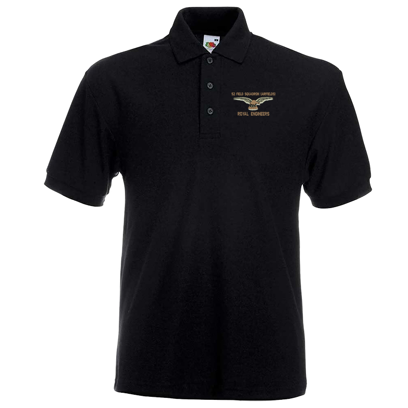 52 Fld Sqn (Airfields Polo Shirt Small Blk