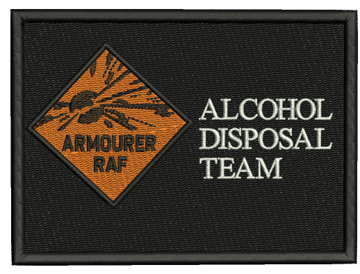Alcohol Disposal Team Embroidered Badge (RE, IRON-ON)