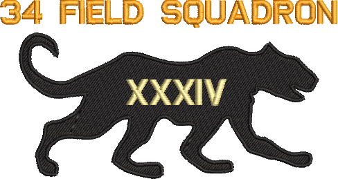 34 Field Squadron Polo Shirt BLACK SMALL