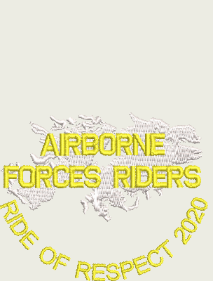 AIRBORNE FORCES RIDERS EMBROIDERED TSHIRT (SMALL, BLACK)