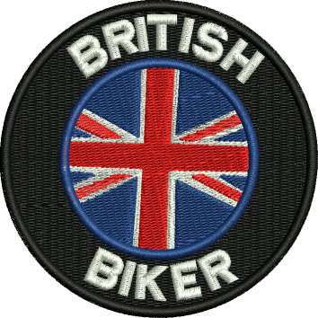 British Bikers Embroidered Badge