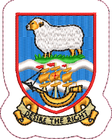 Falklands Map embroidered badge